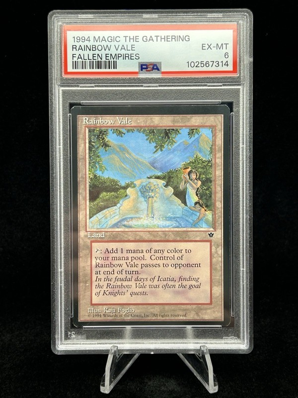 RAINBOW VALE Fallen Empires 1994 Magic the Gathering MTG 🔥RARE🔥 PSA 6