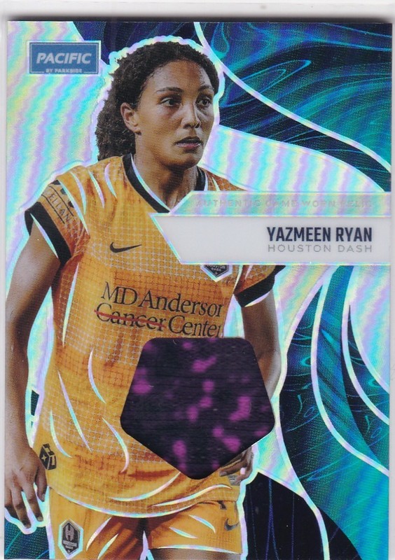 YAZMEEN RYAN 2025 Parkside NWSL Pacific GAME USED MATCH WORN Jersey Relic