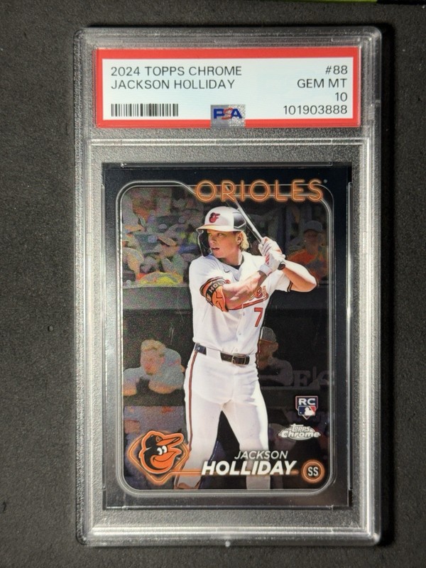 Topps 2024 Chrome Jackson Holliday #88 Baltimore Orioles Rookie PSA 10