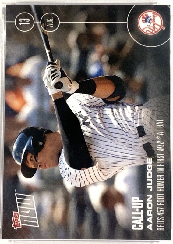 AARON JUDGE ROOKIE CARD PSA 9 2016 CALL UP HR 1ST MLB @ BAT TOPPS MINT GRADE