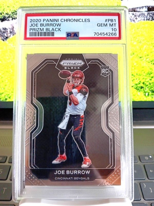 Joe Burrow 2020 Panini Chronicles Prizm Black Rookie PSA10 Gem Mint - Bengals
