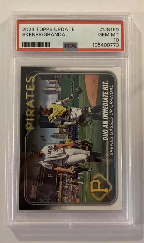 2024 Topps Update Paul Skenes #US160 Duo An Immediate Hit Skenes/Grandal PSA 10