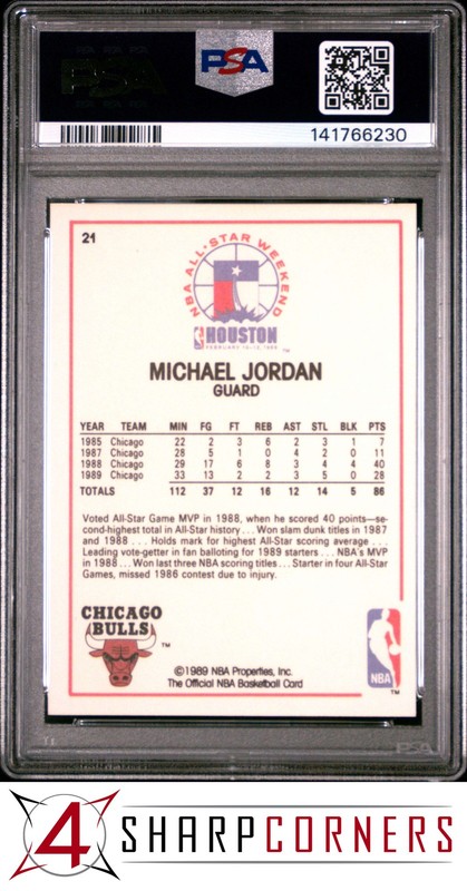 1989 HOOPS ALL-STAR #21 MICHAEL JORDAN BULLS HOF PSA 10