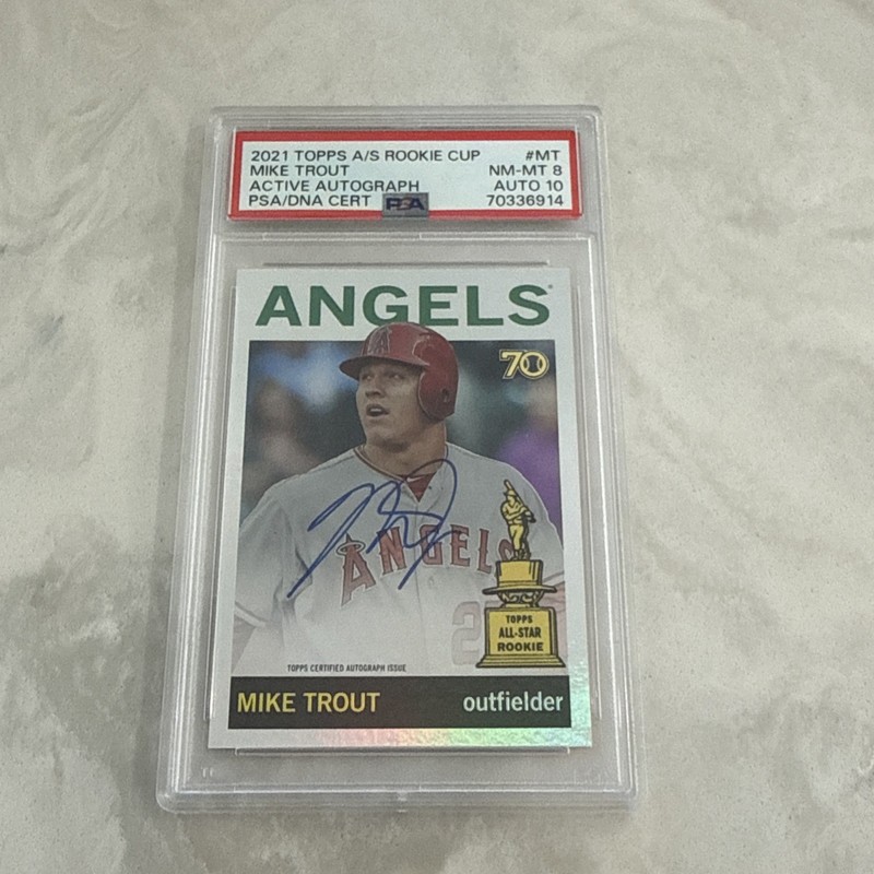 2021 Topps All-Star Rookie Cup Mike Trout Foil Autograph PSA 10 Auto