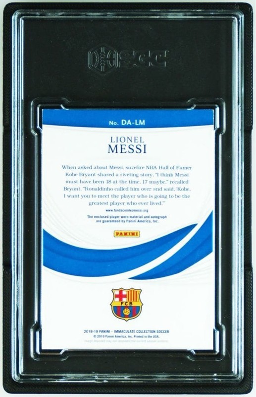 2018 Panini Immaculate Lionel Messi Dual Patch Relic Auto /15 SGC view 2