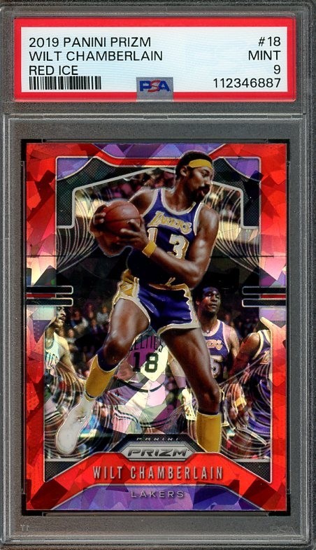2019 Panini Prizm #18 Wilt Chamberlain MINT Red Ice PSA 9 Lakers 6887