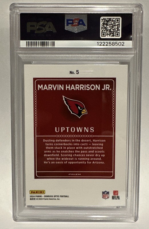 2024 Panini Donruss Optic # 5 Marvin Harrison Jr Uptown Rookie view 2