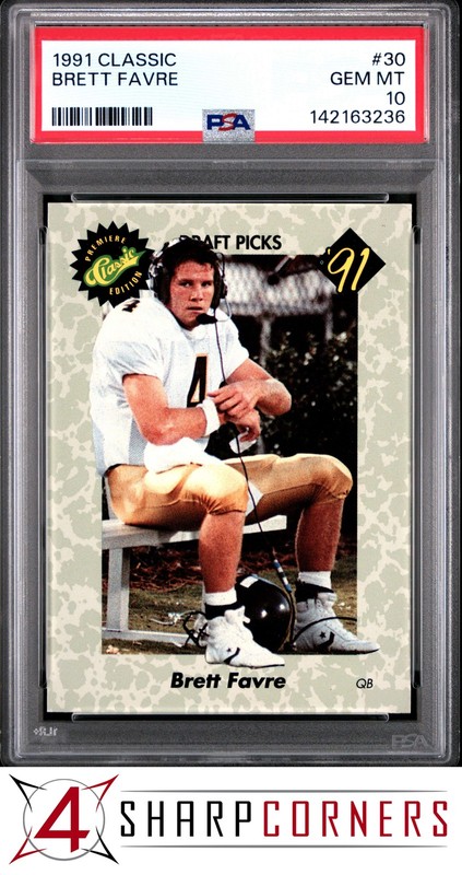 1991 CLASSIC #30 BRETT FAVRE RC HOF PSA 10
