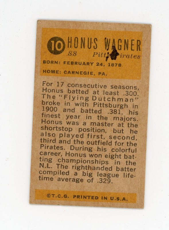 1963 Bazooka Honus Wagner (JF) view 2