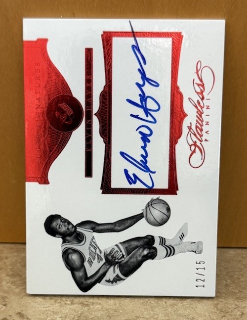 2015-16 Panini Flawless Super Signatures Elvin Hayes Ruby auto/15 #SS-EH HOF view 1