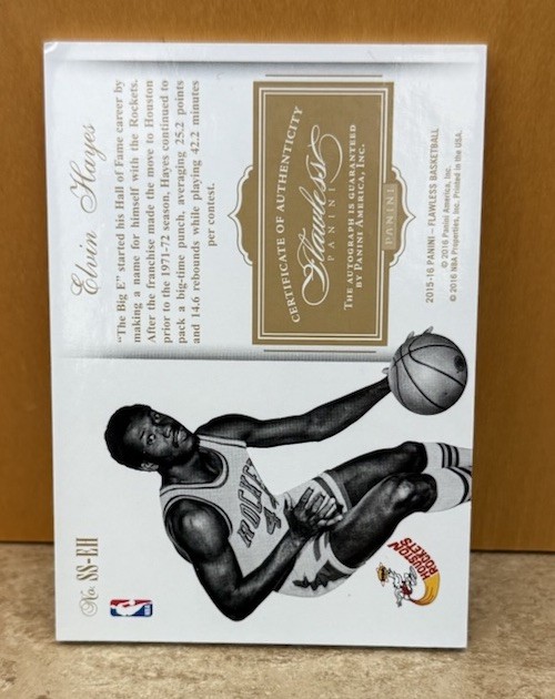 2015-16 Panini Flawless Super Signatures Elvin Hayes Ruby auto/15 #SS-EH HOF view 2