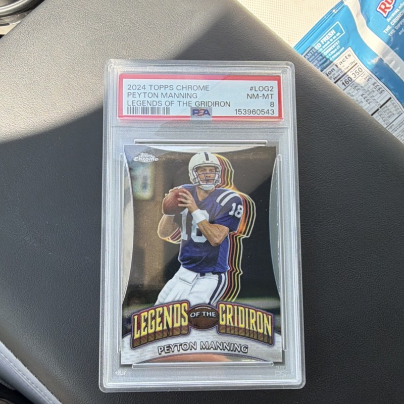 2024 Topps Chrome Legends of the Gridiron Peyton Manning LOG-2 PSA 8