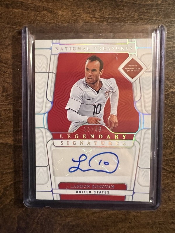 Landon Donovan United States Auto /49 National Treasures Qatar World Cup