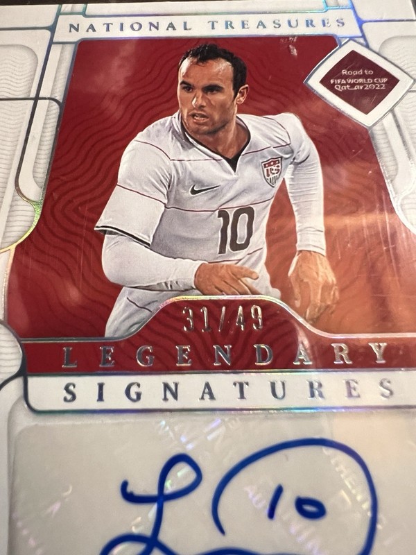 Landon Donovan United States Auto /49 National Treasures Qatar World Cup view 2