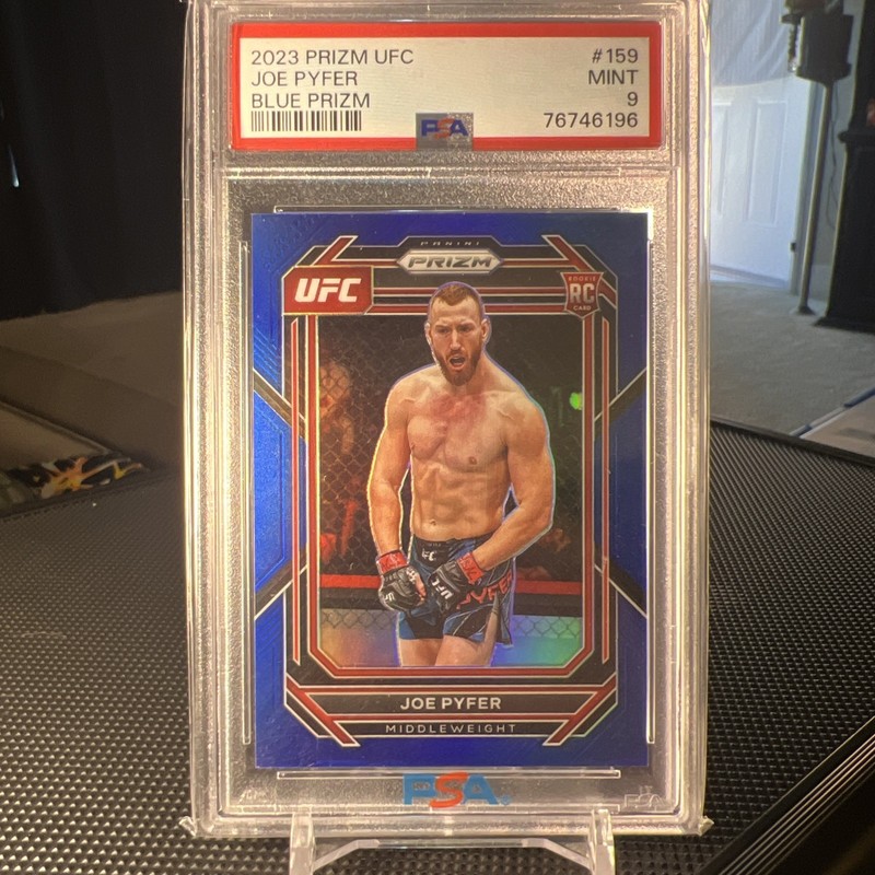 2023 Panini Prizm UFC Joe Pyfer /175 Blue PSA 9 