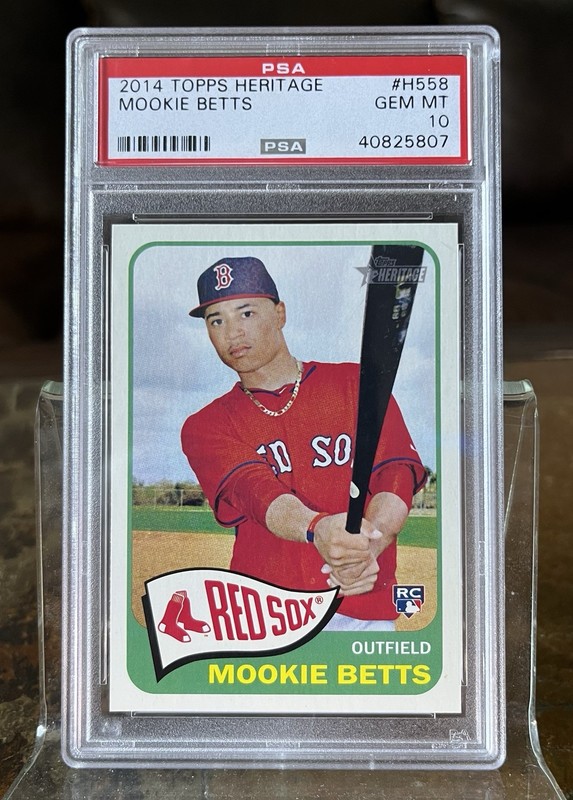 2014 Topps Heritage #H558 Mookie Betts RC PSA 10 Gem Mint 💎