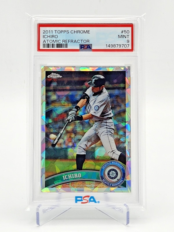2011 Topps Chrome Atomic Refractor Ichiro Suzuki /225 Mariners #50 PSA 9