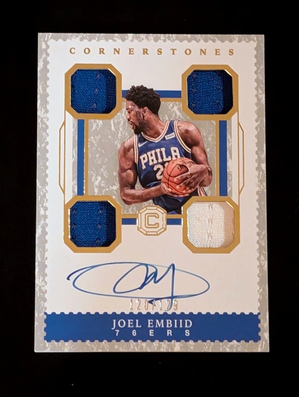 2018 Panini Cornerstones Basketball Joel Embid PATCH AUTO /129 NM-MT+