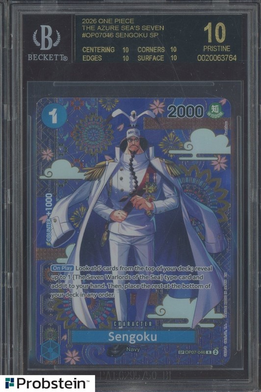 2026 One Piece The Azure Sea's Seven OP07-046 Sengoku SP BGS 10 BLACK LABEL
