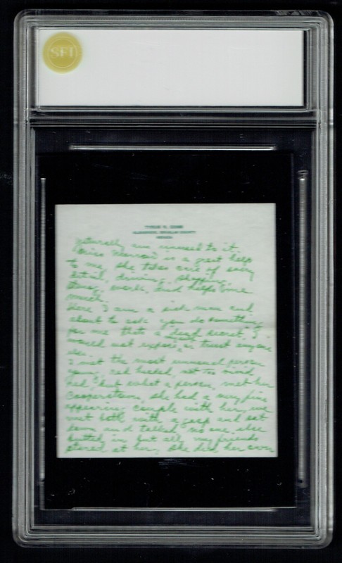 Ty Cobb HANDWRITTEN WORDS "very fine" from Letter Custom Card PSA Read DESC! view 2