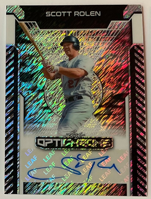2025 Leaf Optichrome Scott Rolen Auto Autograph Shimmer Silver #d 1/1