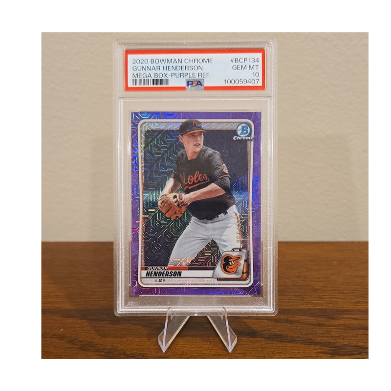 Bowman 2020 Chrome Gunnar Henderson Purple Mojo /250 PSA 10 Rookie