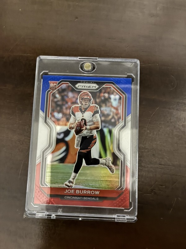 2020 Panini Red White And Blue Prizm Joe Burrow Rookie Card #307 Bengals/LSU