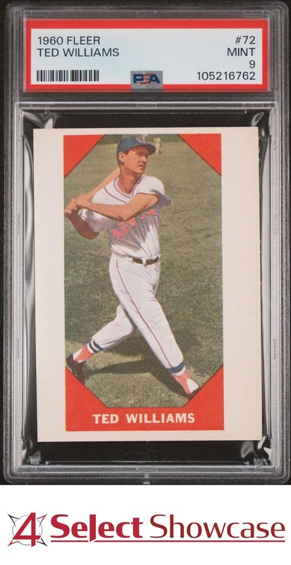 1960 FLEER #72 TED WILLIAMS RED SOX HOF PSA 9