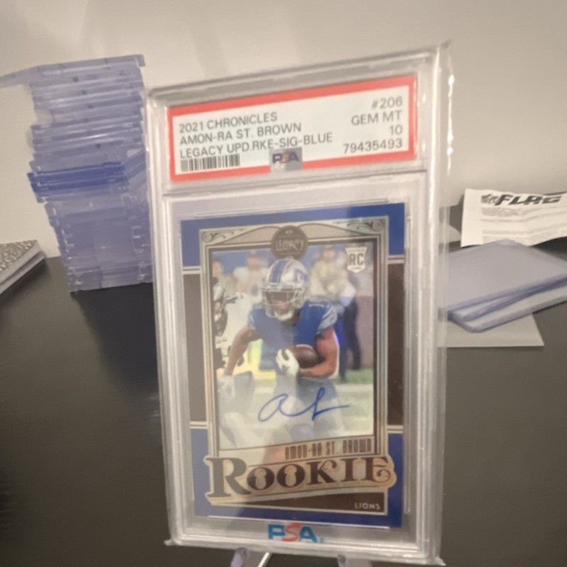  Amon-Ra St Brown Legacy Blue /10 PSA 10 Auto CHASER PACK 1/20 odds STILL LIVE!!