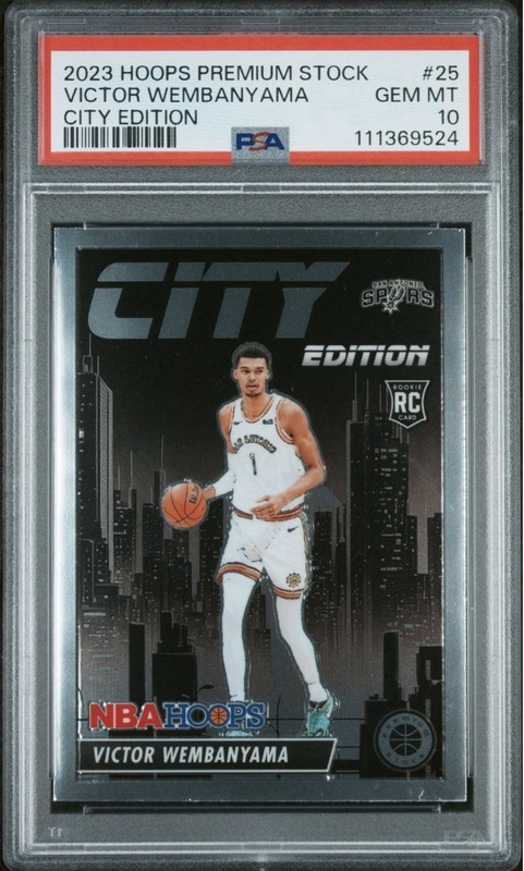 2023 Hoops Premium Stock Victor Wembanyama #25 City Edition PSA 10 GEM MINT🔥🔥