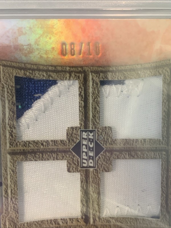 2007 Upper Deck Artifacts Peyton Manning Quad Game Worn Patch 08/10 PSA 9 view 2