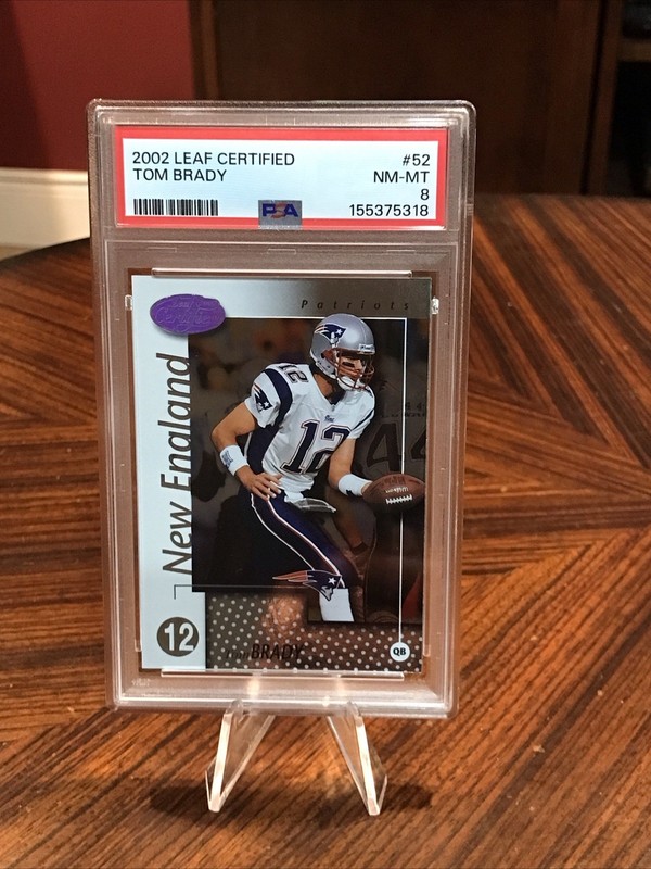2002 Leaf Certified #52 Tom Brady PSA 8