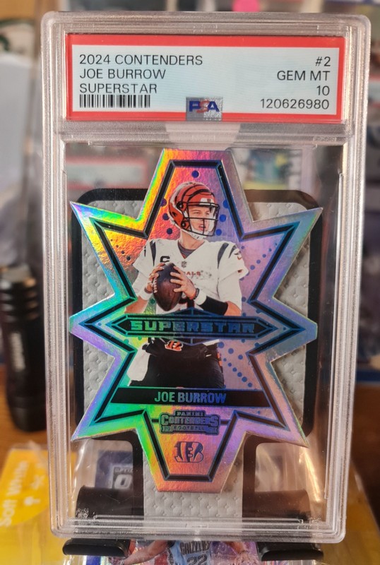2024 Panini Contenders  Superstar Joe Burrow Die Cut PSA 10 POP 4