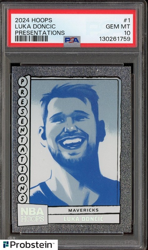 2024-25 Hoops Presentations #1 Luka Doncic Mavericks SSP PSA 10 GEM MINT