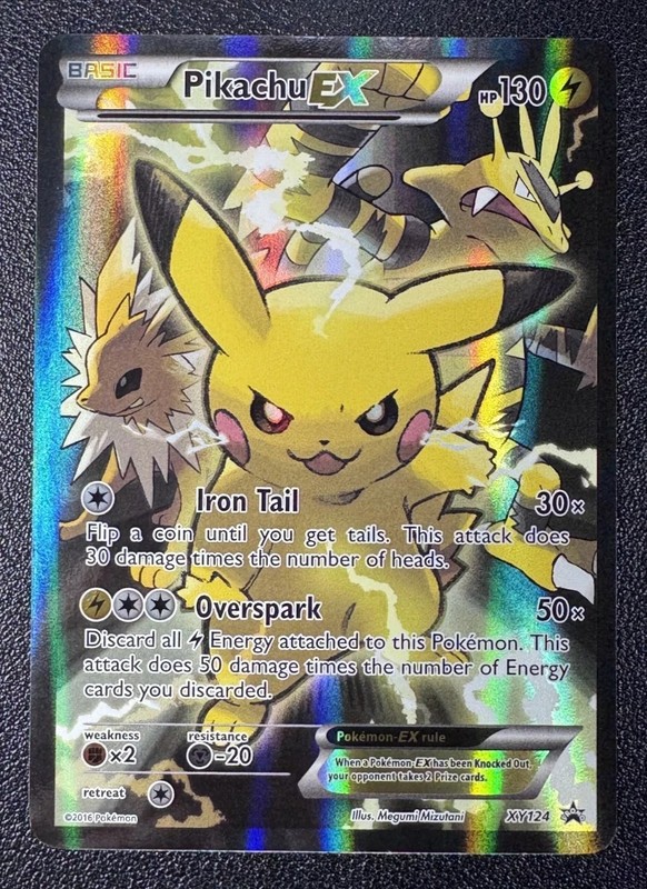 Pikachu EX XY124 XY Holo Black Star Promo Pokemon