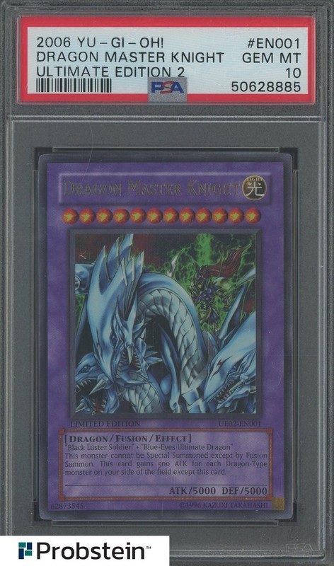 2006 Yu-Gi-Oh! Ultimate Edition 2 #EN001 Dragon Master Knight PSA 10 GEM MINT