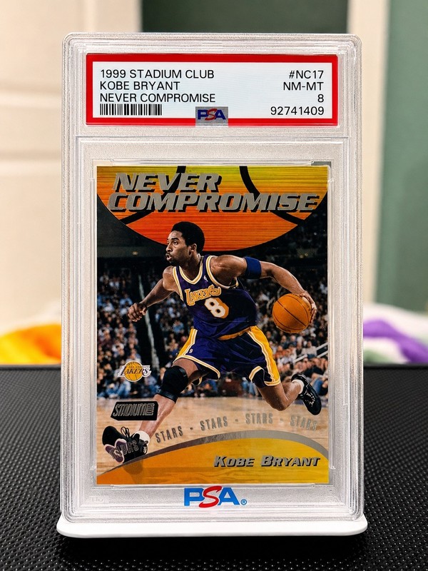 1999-00 Stadium Club Never Compromise #NC17 Kobe Bryant Lakers HOF PSA 8 LOW POP