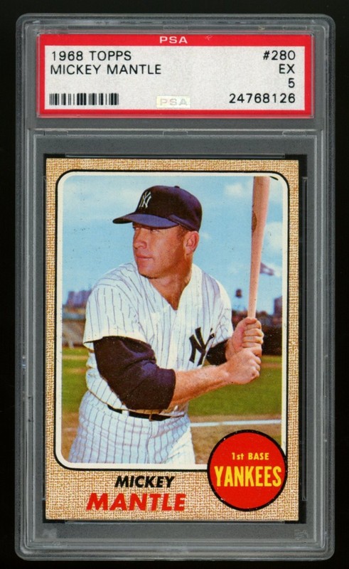 PSA 5 1968 Topps Mickey Mantle #280