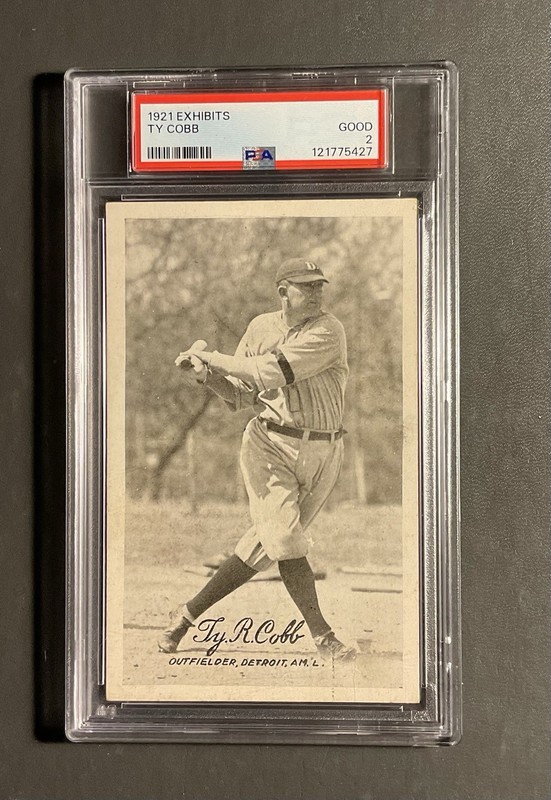 1921 Exhibits Ty Cobb PSA 2 Detroit HOF Looks Better!