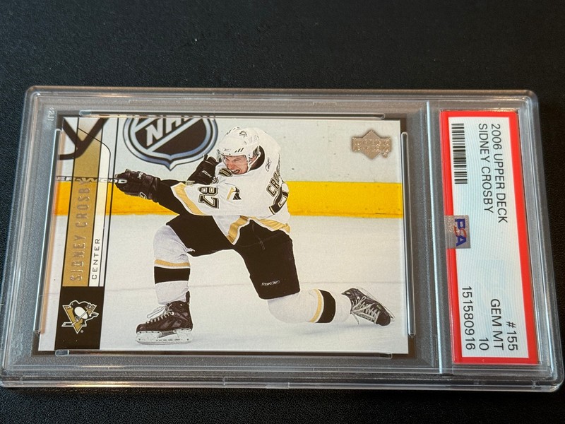2006 Upper Deck #155 Sidney Crosby PSA 10 Gem MINT. Rookie