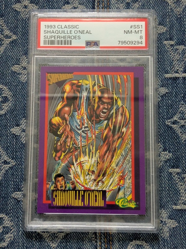 PSA 8 1993 Classic Shaquille O'Neal Superheroes