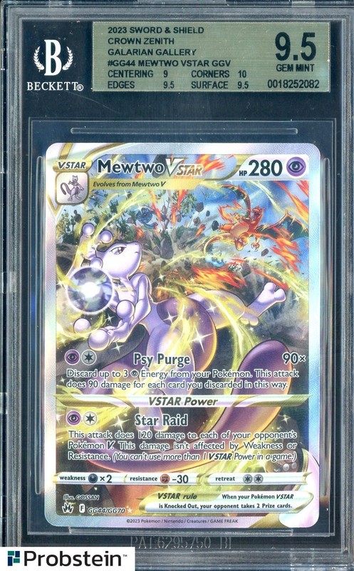 2023 Pokemon SWSH Crown Zenith Galarian Gallery #GG44 Mewtwo VSTAR BGS 9.5