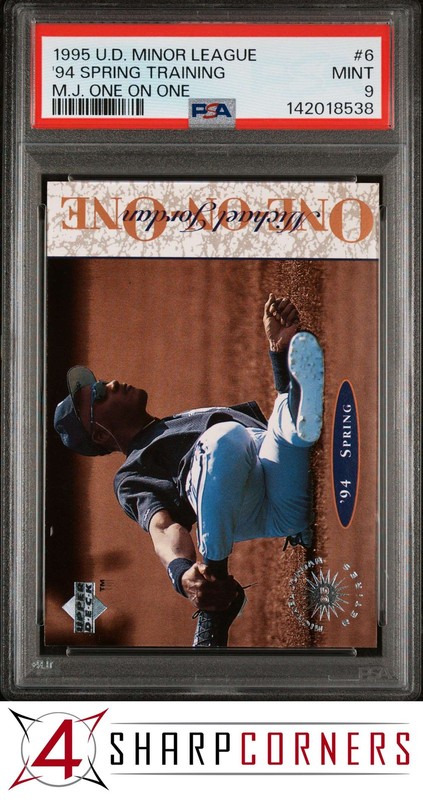 1995 UPPER DECK MINOR LEAGUE MICHAEL JORDAN ONE ON ONE #6 '94 SPRING PSA 9