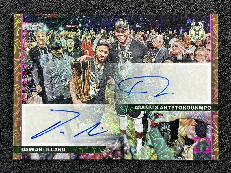 1/3 ≈1/1 2024-25 Photogenic Giannis Antetokounmpo/Lillard Jazz FOTL Dual Auto