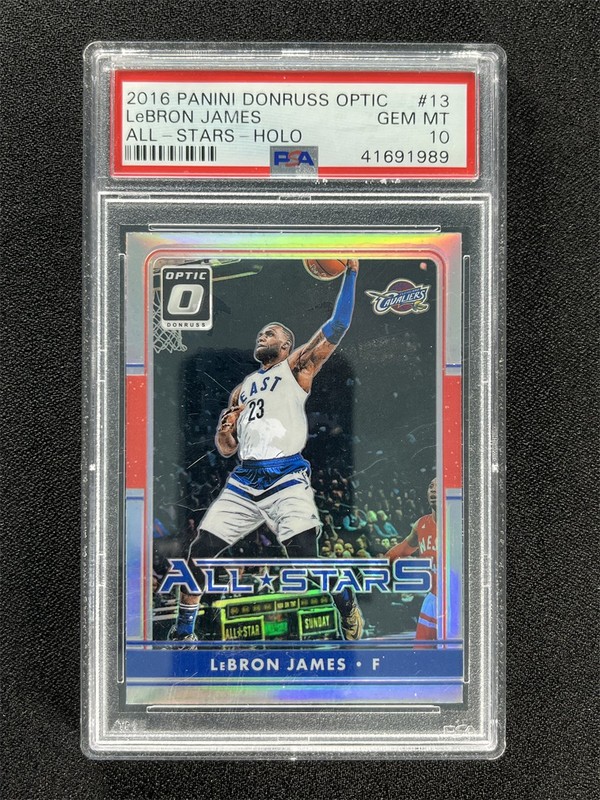 2016-17 Panini Donruss Optic Lebron James #13 All Stars Holo Silver PSA 10 MT