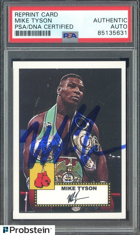 #2 Mike Tyson Signed CUSTOM Boxing Trading Card PSA/DNA Authentic AUTO