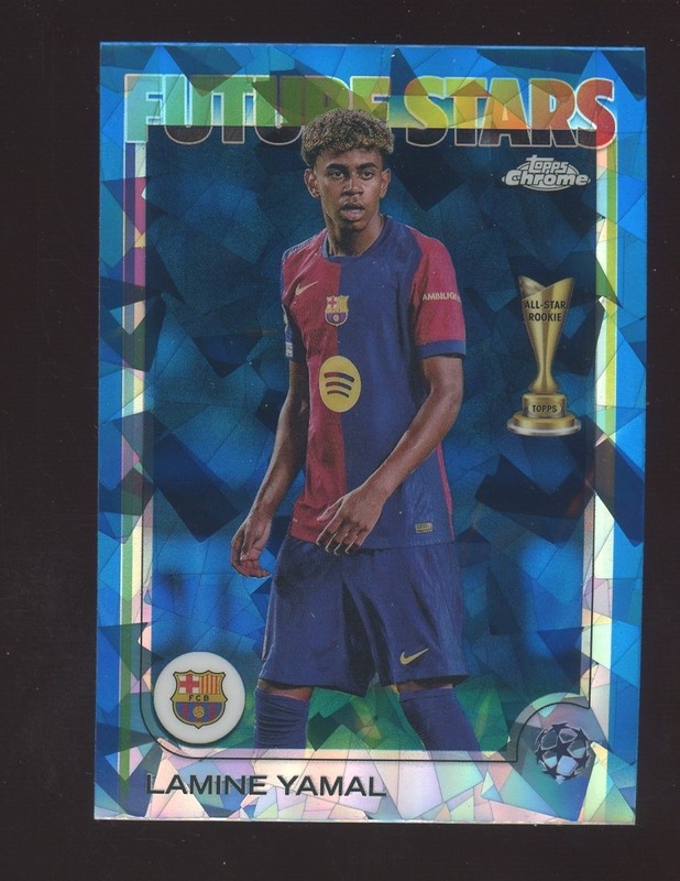 2024 Topps Chrome UEFA Sapphire Lamine Yamal Future Stars
