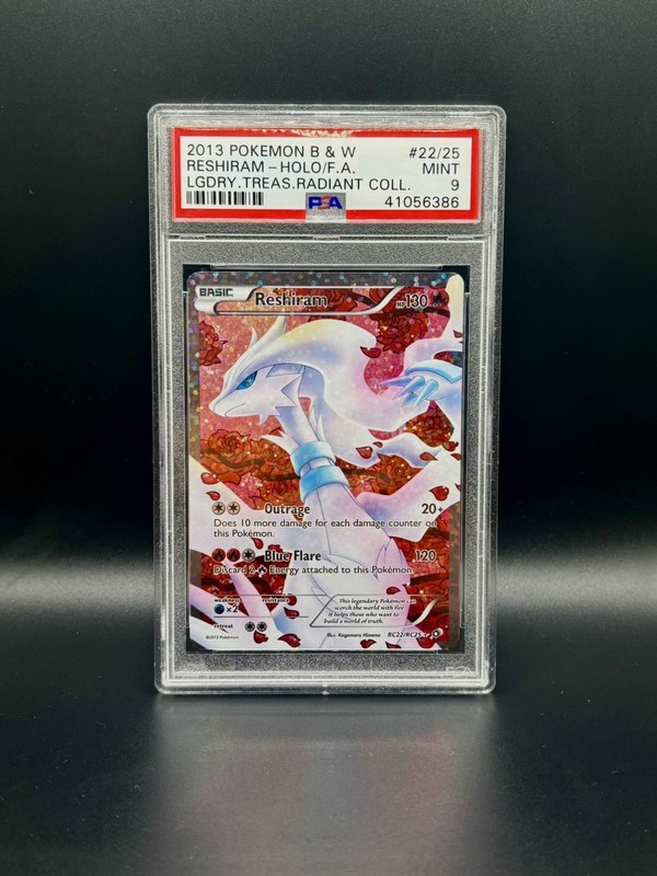 Reshiram Full Art RC22/RC25 Legendary Treasures Radiant Collection Holo PSA 9