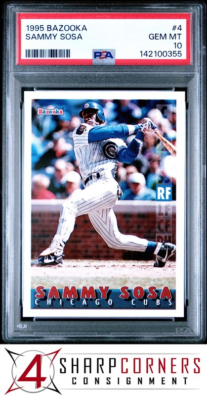1995 BAZOOKA #4 SAMMY SOSA CUBS PSA 10