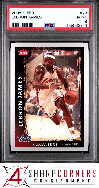 2008 FLEER #23 LeBRON JAMES CAVALIERS PSA 9